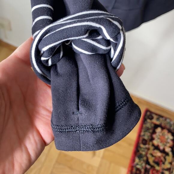 Lululemon Parallel Stiped Black and White Think Fast Hoodie - Picture 5 of 9